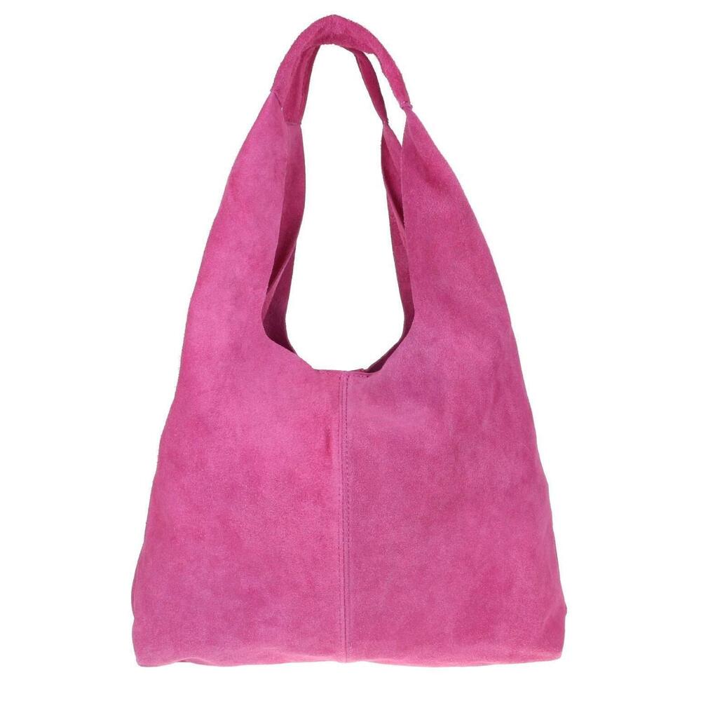 9876 Plain Open Shoulder Bag Fuchsia